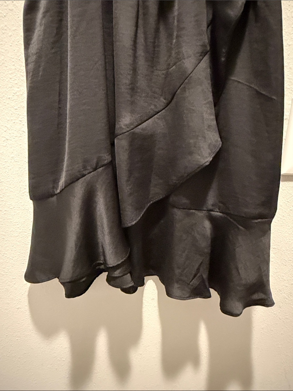 Express Black Ruffle-Trim Spaghetti Strap Dress - Picture 3 of 5